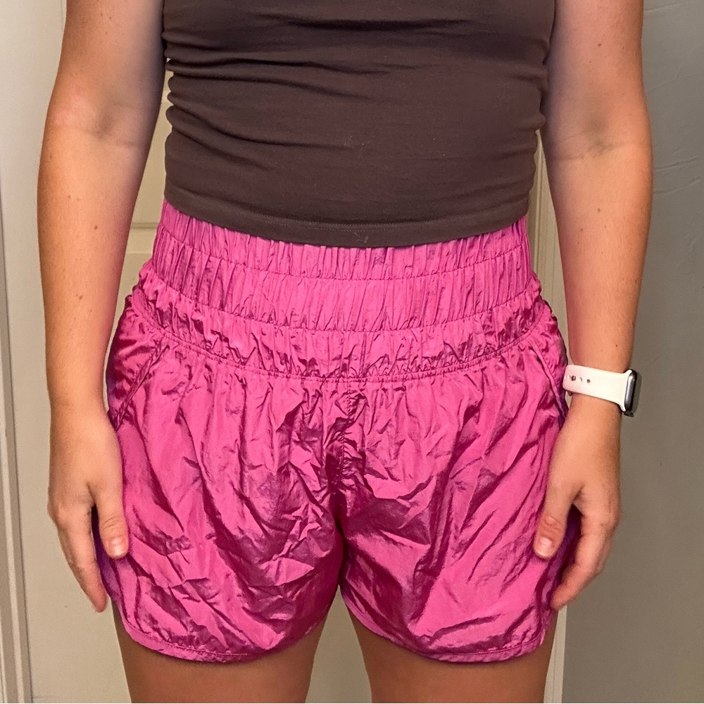 Pink Free People Movement Shorts